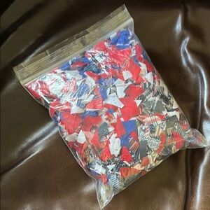 Large Bag of Red, White and Blue Fabric Confetti